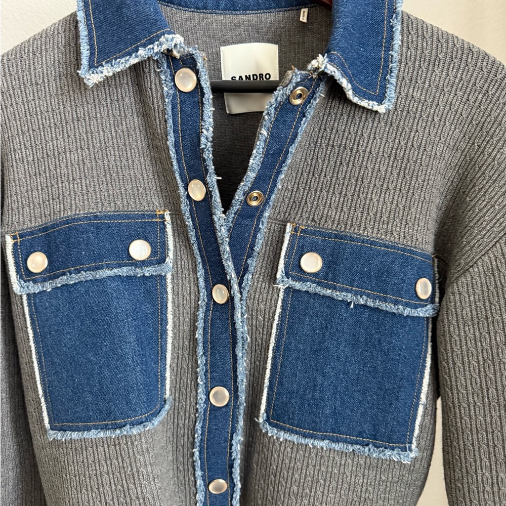 Sandro Denim and knitwear coatigan - Picture 5 of 5